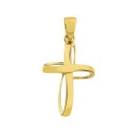 Orfva pendentif croix ruban d'or (or jaune)