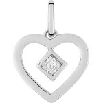 Orfva pendentif mon diamant en coeur or blanc