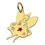 Orfva pendentif enfant fe 3 etoiles sur robe