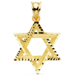 Orfva pendentif etoile de david cisel (or jaune 9k)