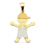 Orfva pendentif garon bicolore en or jaune & or blanc