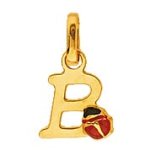 Orfva pendentif lettre b coccinelle