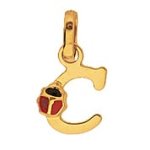 Orfva pendentif lettre c coccinelle