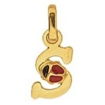 Orfva pendentif lettre s coccinelle