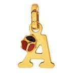 Orfva pendentif lettre a coccinelle