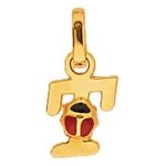Orfva pendentif lettre t coccinelle