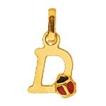 Orfva pendentif lettre d coccinelle