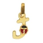 Orfva pendentif lettre j coccinelle