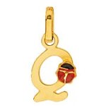 Orfva pendentif lettre q coccinelle