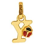 Orfva pendentif lettre y coccinelle