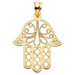 Orfva pendentif main de fatma motifs tresss en or jaune