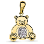 Orfva pendentif ours oxydes en or jaune
