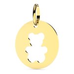 Orf�va pendentif ourson ajour� or jaune