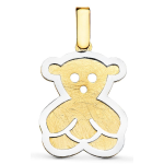 Orfva pendentif ourson bicolore en or jaune & or blanc