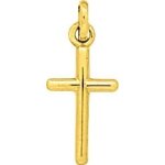 Orfva pendentif la petite croix fil rond or jaune