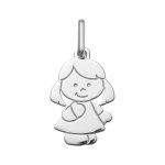Orfva pendentif petite fille or blanc