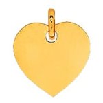 Orfva pendentif plaque coeur (or jaune 9k)