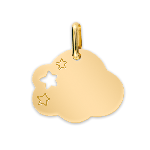 Orfva pendentif plaque nuage toil (or jaune 9k)