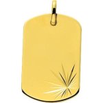 Orfva pendentif plaque tonneau cisel (or jaune)