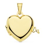 Orfva pendentif porte - photo coeur en or jaune