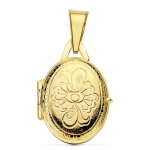 Orfva pendentif porte - photo fleur en or jaune