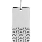 Orfva pendentif rectangle motifs croiss argent