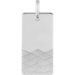 Orfva pendentif rectangle motifs effet visuel argent