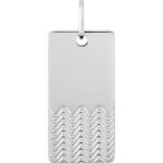 Orfva pendentif rectangle motifs vagues argent