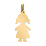 Orféva pendentif silhouette fille en or jaune Orféva pendentif silhouette fille en or jaune