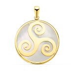 Orf�va pendentif triskel nacre en or jaune