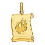 Orfva pendentif zodiaque balance parchemin
