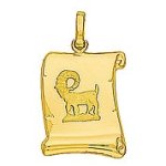 Orfva pendentif zodiaque blier parchemin