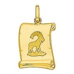 Orfva pendentif zodiaque capricorne parchemin