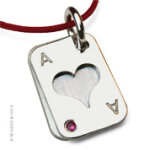 Pendentif mikado poker coeur Pendentif mikado poker coeur