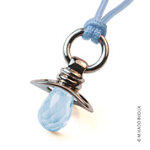 Pendentif mikado ttine dummy topaze bleue