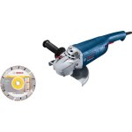 Bosch bleu 06018c1104 gws 20 - 230 p meuleuse d'angle en coffret avec disque diamant