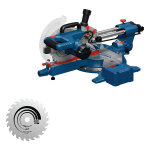 Bosch bleu 0601b61001 gcm305 - 216s scie � capuchon et � onglet + 2x lame de scie, pince, sac � poussi�re, ...