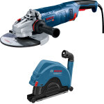Bosch bleu 0615a5004s gws 24 - 230 jz meuleuse d'angle 230 mm 2400w + gde 230 fc - s capot d'aspiration ...