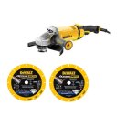 Dewalt dt40255set - 2 x dt40255 extreme disques  trononner le mtal + dwe4559 meuleuse d'angle 230 ...