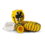 Dryfast dfv4500lsau ventilateur axial avec 2 adaptateurs, 1 sac � poussi�re et 1 tuyau de transport d'air ...