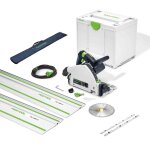 Festool 577010b trononneuse ts 55 febq - plus - fs + 2x rgle fs1400 / 2 + 2x pice d'accouplement + ...