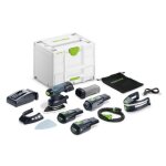 Festool 578851 dtsc 400 3. 0 i - set accu delta sander 2x 18v 3. 0ah battery and quick charger in case ...
