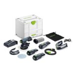 Festool 578857 ponceuse excentrique etsc 125 3. 0 i - set accu 1x batterie 18v 3. 0ah et chargeur rapide ...