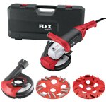 Flex - tools 534510 ld 18 - 7 150 r kit, e - jet ponceuse  bton 150 mm 1800w + capot d'aspiration