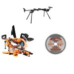 Norton clipper 70184631371 cwm216 trononneuse 216 mm + support + lame de scie pour bois / composites ...