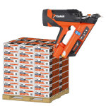 Paslode ppn50xiset2 ppn50xi cloueur  gaz sans fil 35 - 50 mm + 50 botes 141187 pack 1250 4. 0x40 hardflex ...