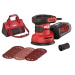 Skil sr1e7471da ponceuse excentrique 125mm 300w en sac + 15x papier de verre