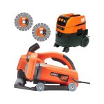 Spit 695981 scie � rainure d90 + aspirateur ac1630p + 4 x lames de scie diamant�es