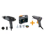 Steinel 088422 set de pistolets � air chaud avec pistolet � colle dans une mallette