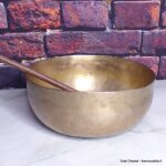 Authentique bol tibtain ancien double paroi 21 cm